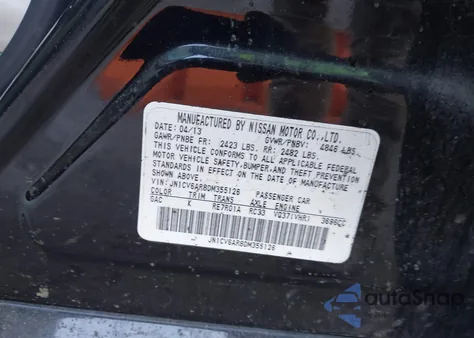 2013 Infiniti G37X z USA, uszkodzony, nr VIN JN1CV6AR8DM355126